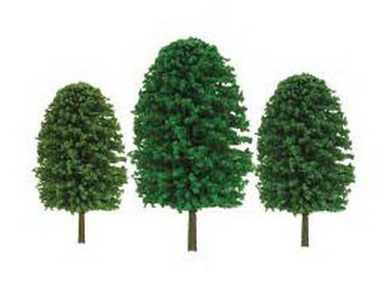 JTT 92035 Trees 3" to 4" Scenic HO Scale, 24 Pack