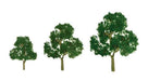 JTT 92128 Green Deciduous Trees 1 1/2" to 2", 12 Pack