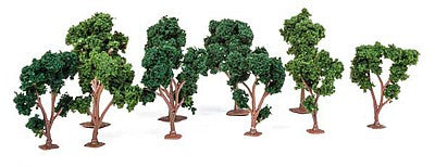 JTT 92130 Green Deciduous Trees 2" to 3", 10 Pack