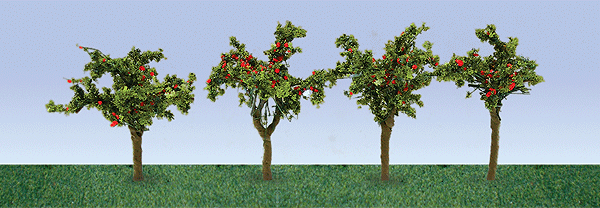 JTT 95517 HO Scale Apple Saplings 1-3/8" 12 Pack
