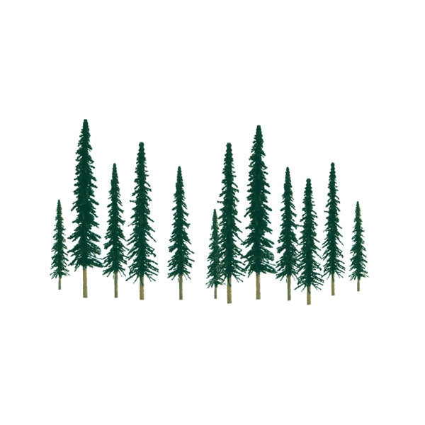 JTT 92009 Conifer Trees 1" to 2" Scenic Z-scale, 55 Pack