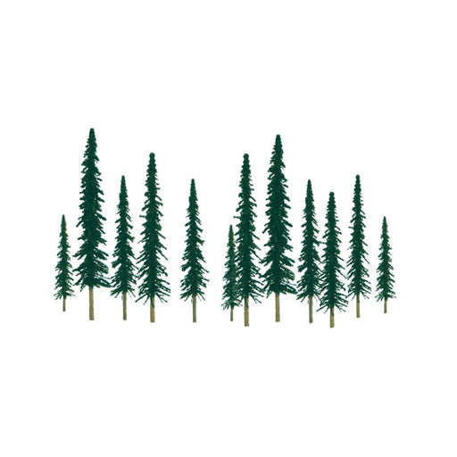 JTT 92012 Conifer Trees 6" to 10" Scenic O Scale, 12 Pack