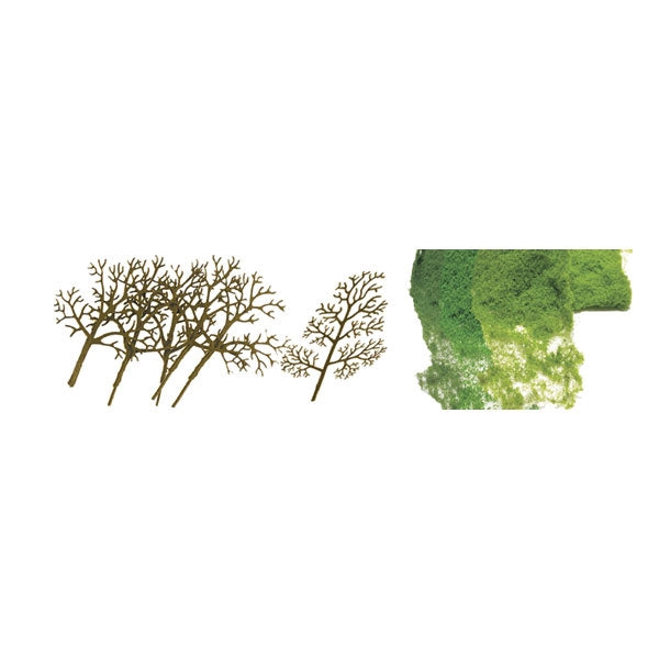 JTT 92020 Sycamore Trees 3" to 4" Premium Kit, HO Scale, 16 Pack