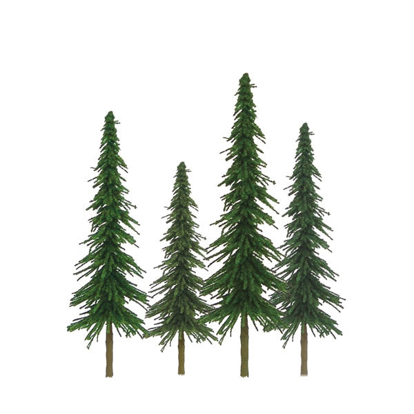 JTT 92028 Spurce Trees 6" to 10" Scenic O Scale, 12 Pack