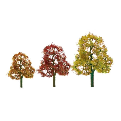 JTT 92061 Deciduous Trees Autumn Premium Trees HO Scale, 2 Pack