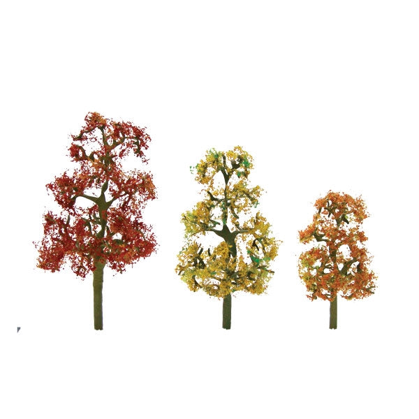 JTT 92062 Sycamore Trees Autumn Premium Trees N Scale, 4 Pack