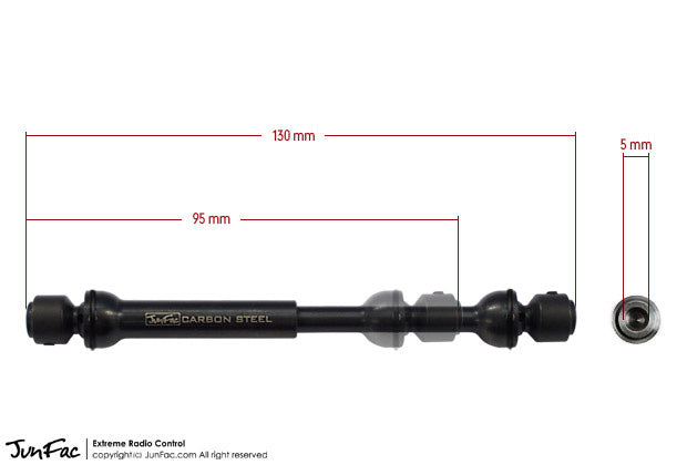 JunFac 90039 Scale Hardened Steel Driveshafts for RC4WD Trail Finder 2