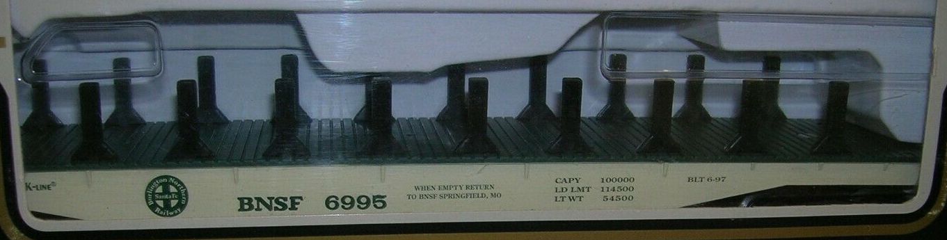 K-Line K699502 O Gauge Classic Flatcar BNSF - NOS