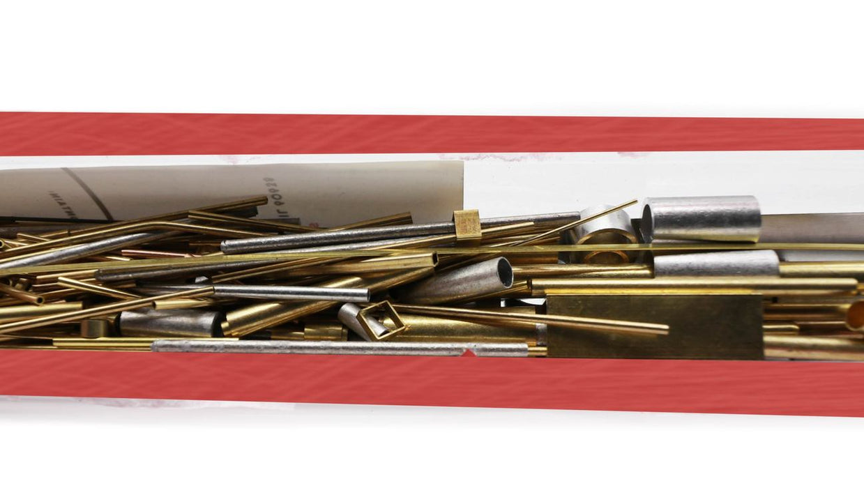 K&S Engineering 3408 Assortment of Metal Cutoffs Copper, Steel, Aluminum, and Brass (Sizes Vary)