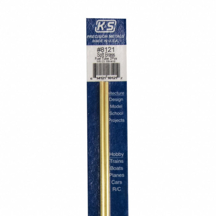 K&S Engineering 8121 1/8"x12" Soft Brass Fuel Tube (2 Pack)