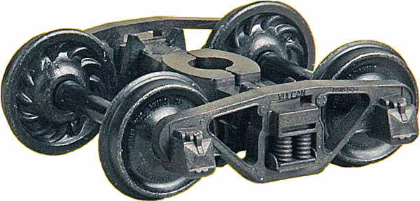 Kadee 1573 Kadee HO Scale #1573 Vulcan Double Truss "HGC' Trucks w/33" Ribbed Back Code 88 Metal Whe