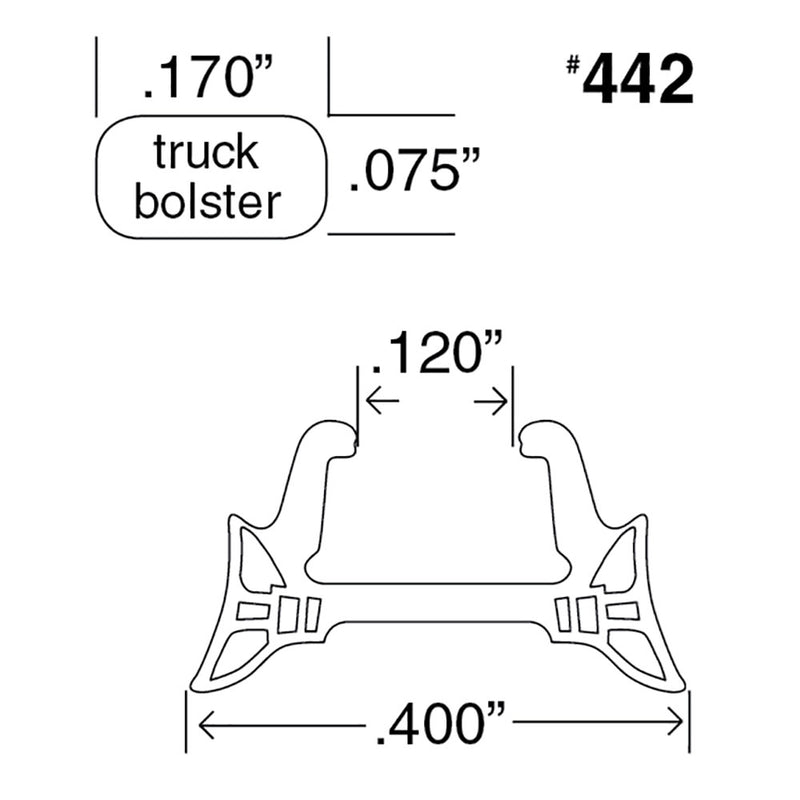 Kadee 442 HO Scale Kadee Brake Pads Fits Kadee (R) 70 & 100 Ton Trucks