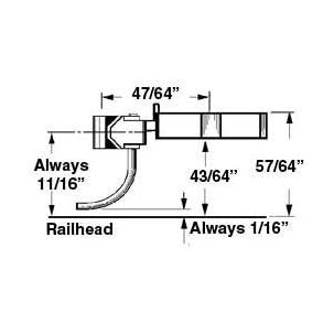 Kadee 742 O Scale Type E Medium Overset Metal Couplers with Plastic Gear Boxes