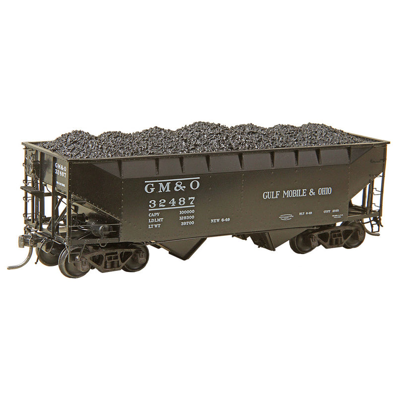 Kadee 7525 HO 50 Ton AAR Standard 2 Bay Open Hoppers GMO 32487 with coal