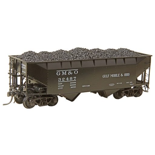 Kadee 7525 HO 50 Ton AAR Standard 2 Bay Open Hoppers GMO 32487 with coal