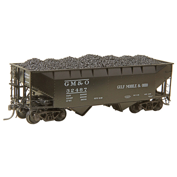 Kadee 7525 HO 50 Ton AAR Standard 2 Bay Open Hoppers GMO 32487 with coal