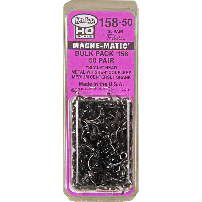 Kadee HO 158-50 Bulk Pack of #158 Scale Whisker Couplers (50 pair)