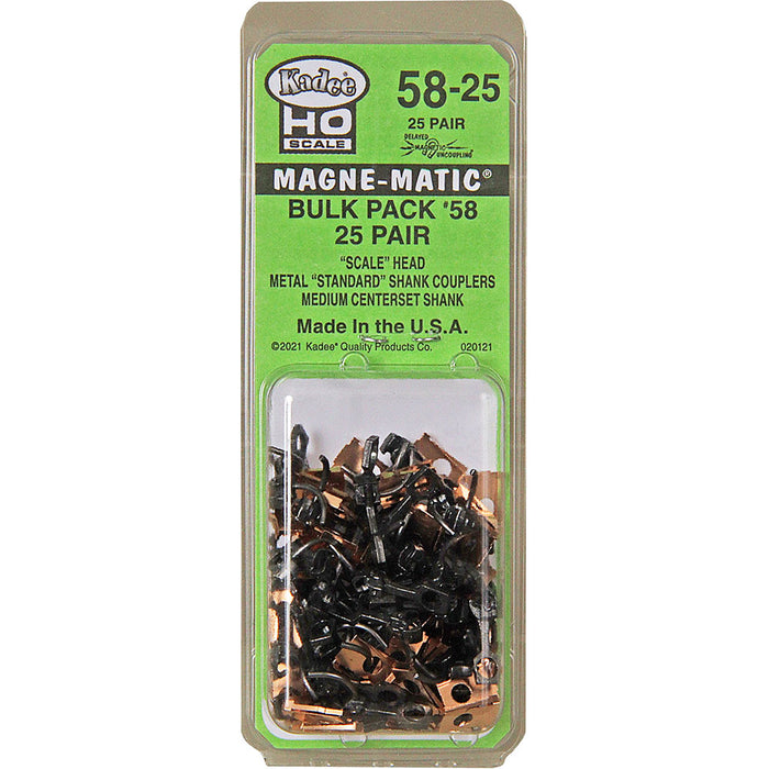 Kadee HO Scale 58-25, Bulk Pack Kadee #58 Couplers (25 pair)