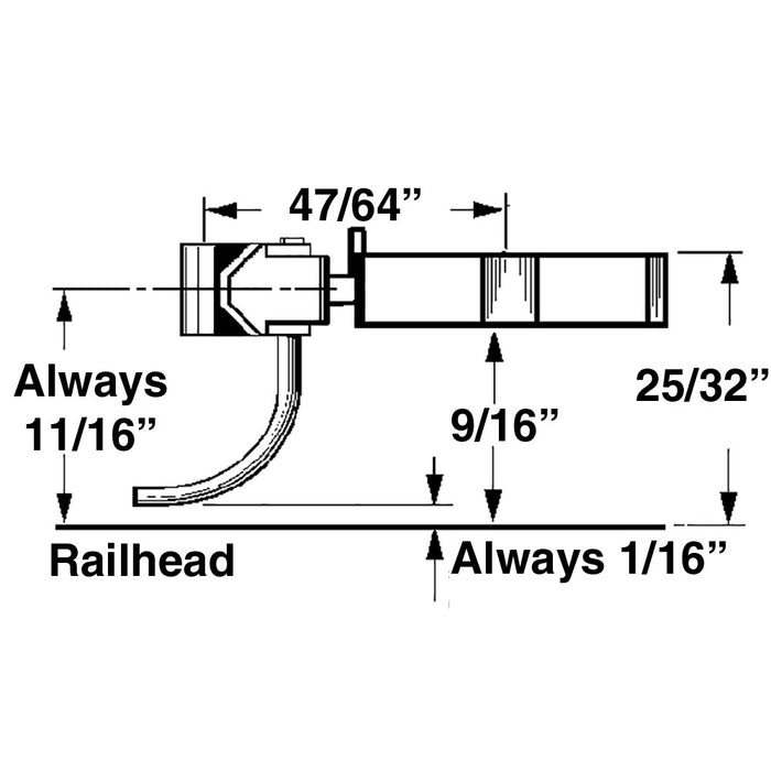 Kadee O Scale 804 Medium Centerset Plastic Couplers with Gearboxes - Black