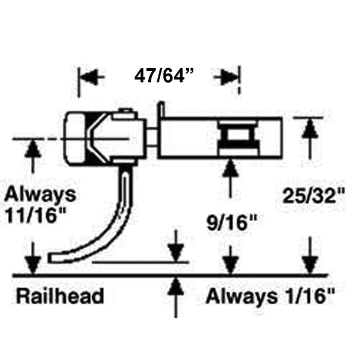 Kadee O Scale 806 Short Plastic Couplers with Plastic Short Gearboxes - Black