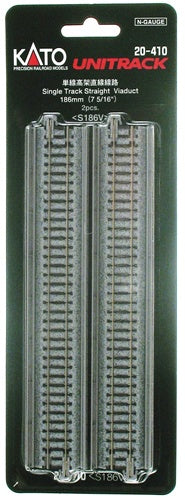 Kato 20-410 N Scale UniTrack 186mm 7-5/16" Straight Viaduct (2 Pack)