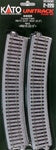 Kato 2-220 HO Scale UniTrack 610mm 24" Radius Curve 22.5-Degree (4 Pack)