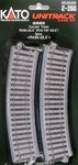 Kato 2-260 HO Scale UniTrack 430mm 16-7/8" Radius Curve 22.5-Degree (4 Pack)