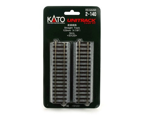 Kato 2140 HO Scale UniTrack 123mm 4-7/8" Straight (4 Pack)