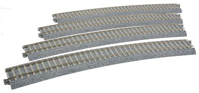 Kato 2-241 HO Scale UniTrack 730mm 28-3/4" 22.5 Degree Track Curve (4 Pack)