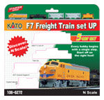 Kato 106-6272-LS N Scale F7 Freight Train Set - Union Pacific with DCC and Sound