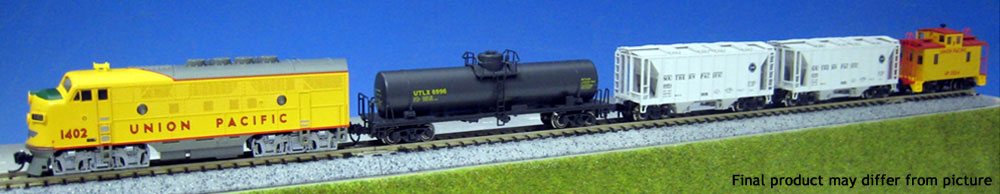 Kato 106-6272-LS N Scale F7 Freight Train Set - Union Pacific with DCC and Sound