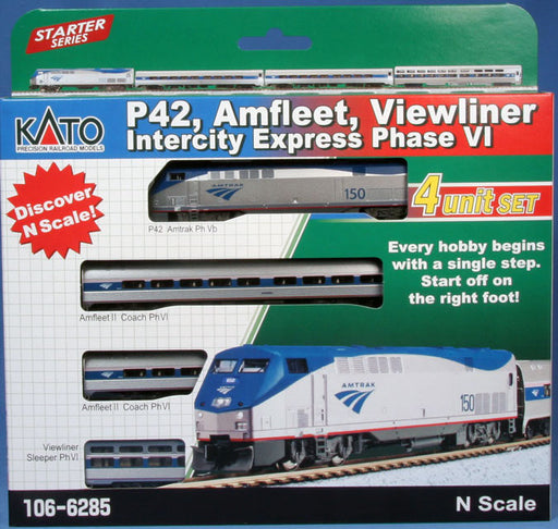 Kato 106-6285 N Scale Amtrak Fleet Set Train Only — White Rose Hobbies