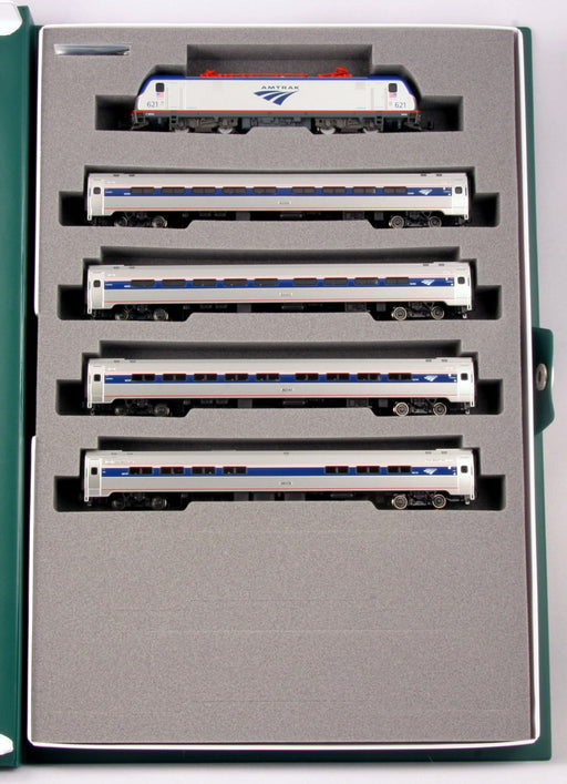 Kato 106-8001B N Scale Amtrak Northeast Corridor ACS-64 621 Amfleet I 5 Unit Set