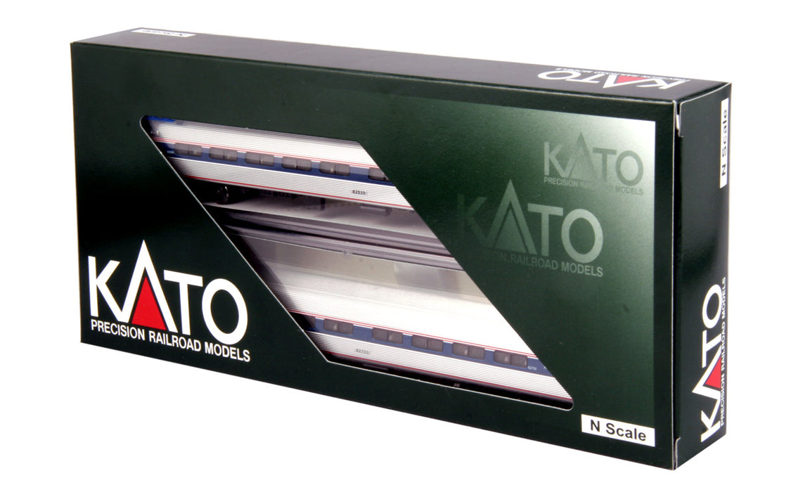 Kato 106-8002 N Scale Amtrak Amfleet I Phase VI (82039, 82755) 2 Car Set