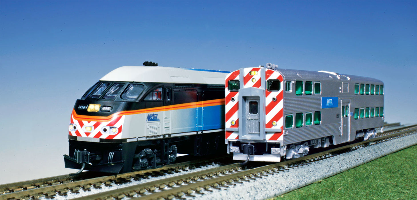 Kato 106-8701DCC N Scale Metra MP36 and 3 Car Train Set with DCC (NO T ...