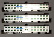 Kato 106-8703DCC N Scale Gallery Bi-Level Commuter Train Metra 3 Car Set with DCC (NO Track or Power
