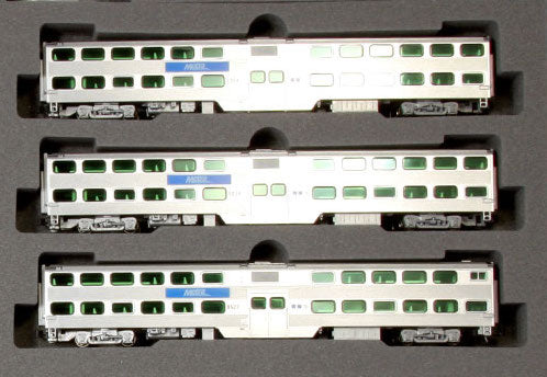 Kato 106-8703DCC N Scale Gallery Bi-Level Commuter Train Metra 3 Car Set with DCC (NO Track or Power