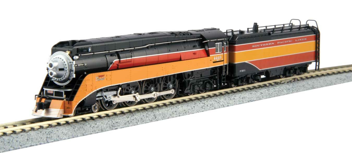 KATO 126-0307LS N Scale Southern Pacific 4-8-4 GS4 Steam Loco SP "Daylight" 4449 with DCC & LokSound