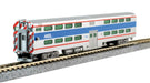 Kato 156-0972 N Scale Pullman Bi-Level 4 Window Cab Coach Chicago Metra 8570