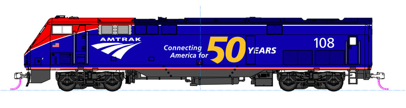 Kato 176-6037 DCC N Scale GE P42 Genesis Amtrak Phase VI 50th Anniversary 08 with DCC