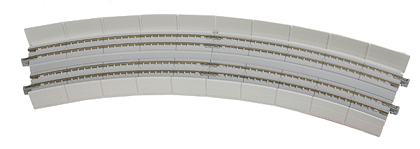 Kato 20545 N Scale UniTrack 15"/16.4" 22Degree Double Track EasementCurve (2 Pack)