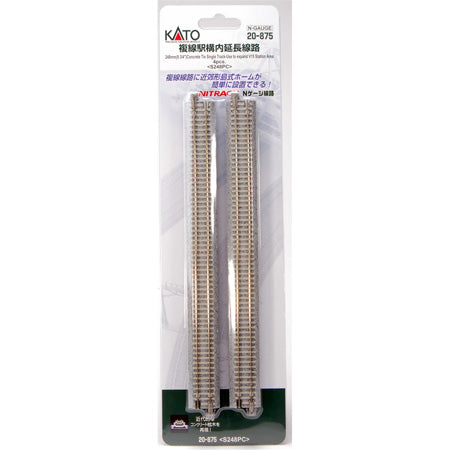 Kato 20-875 N Scale UniTrack 9-3/4" Straight Concrete Tie V15 Expander (4 Pack)