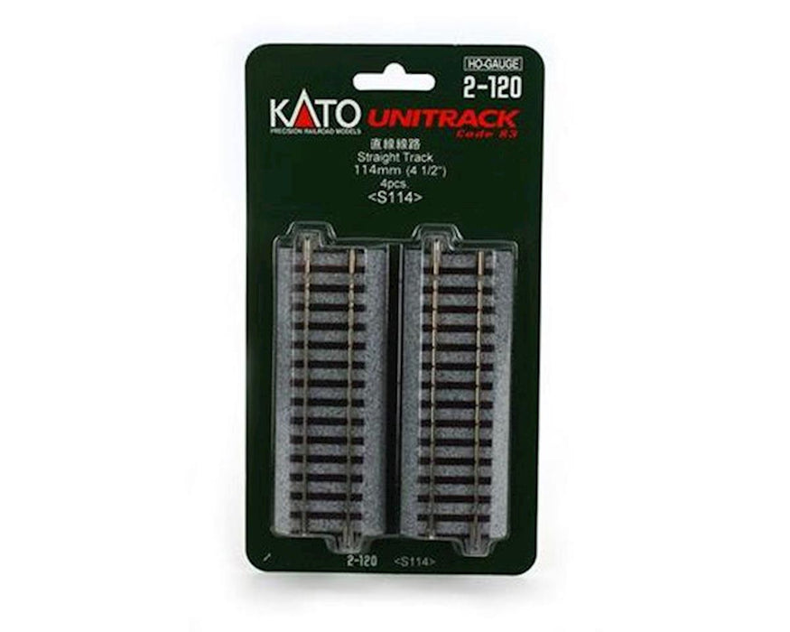 Kato 2120 HO Scale UniTrack 114mm 4-1/2" Straight (4 Pack)