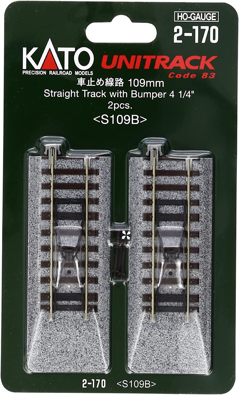 Kato 2170 HO Scale UniTrack 109mm 4-1/4" Straight Bumper (2 Pack)  Edit alt text