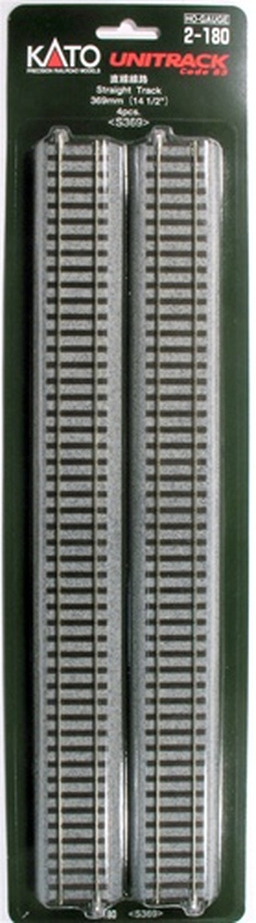 Kato 2180 HO Scale UniTrack 369mm 14-1/2" Straight (4 Pack)