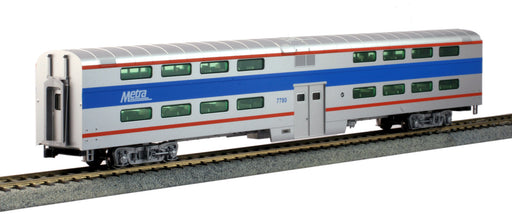 Kato 35-6038 HO Scale Pullman Bi-Level 4 Window Coach Chicago Metra 7780