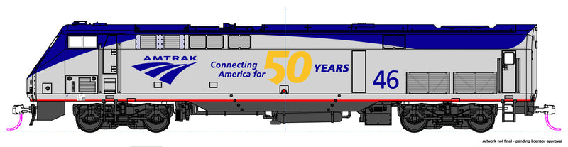 Kato 37-6112 HO Scale GE P42 Genesis Phase V Late Amtrak "50th" 46