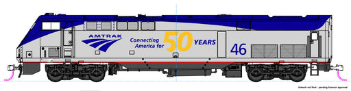 Kato 37-6112 HO Scale GE P42 Genesis Phase V Late Amtrak "50th" 46