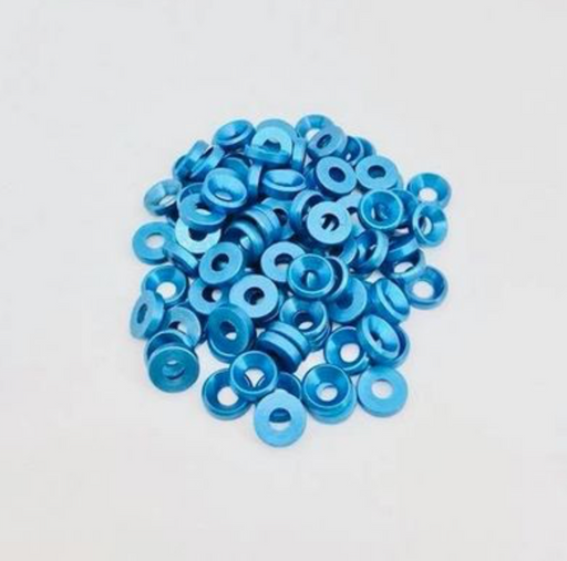 Klinik KRC30693 RC Blue 3mm Countersunk Flat Washer 10 Pack