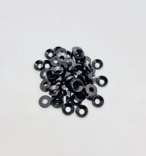Klinik RC KRC30832 Black 3mm Countersunk Flat Washer 10 Pack